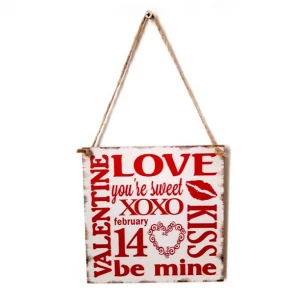 Love Letter Wooden Wall Hanging Board Plaques Signs Gift Pendant Tag