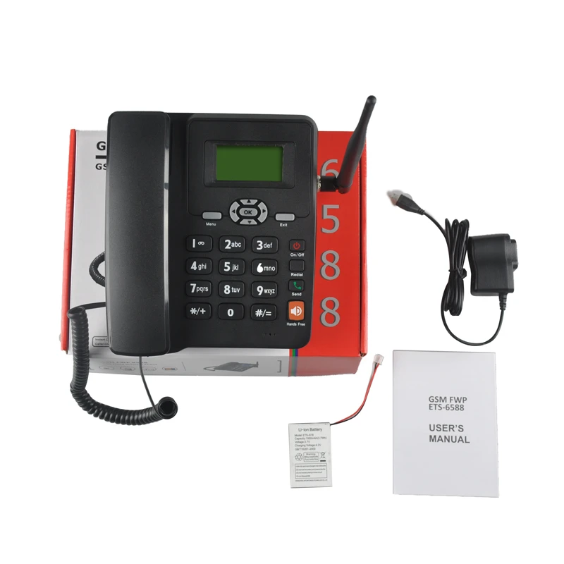 low cost cordless phone ETROSS 6588 GSM FWP(Fixed Wireless Phone), desktop