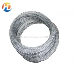 low price concertina hot dipped galvanized diamond welded decorative razor barbed wire mesh flat wrap prison chain link fences