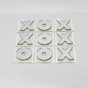Lucite intellectual tic tac toe chess board clear acrylic game decor