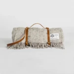 Luxury carrier leather strap for picnic blanket/travel towel