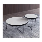 Luxury Living room furniture coffee table stainless steel in high quality