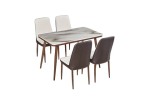 Luxury Marble Top Dining Table Set Furniture With 4 Chairs