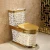 Import Luxury Western Bathroom Ceramic Gold Toilet S Trap 300mm Wc Toilet from China