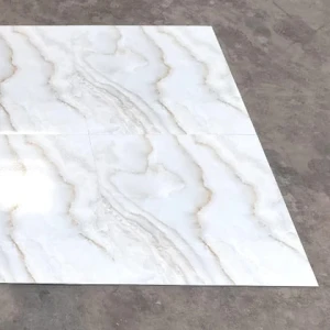 Luxury White Marble Ceramic Floor Tiles 600mm x 600mm Durable Living Room Exterior Kitchen Bathroom Hotel Digital Ceramic