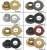Import made in china custom fashion fancy decorative washers colored metal triangle eyelet from China