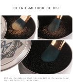 Manufacturer direct selling makeup tools wholesale makeup brushes dry cleaning box with 4pcs sponge replacement