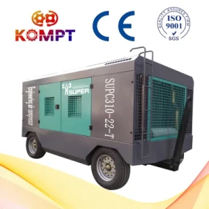 Mature Factory Similar Atlas Copco Trailer Mounted Portable Movable Diesel Screw Air Compressor 200-1800 Cfm for Drilling Machine
