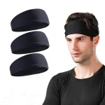 Mens sweat Headband  Sweatband & Sports Headband for Running, Cycling, Yoga, Basketball