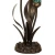 Import Mercury Glass 3 Lily Uplight Accent Lamp Teal from India
