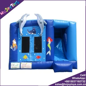 Mermaid Inflatable Castle with Slide Combo, 2019 Newest Design Bounce House, Outdoor Inflatable Bouncer for Boys