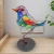 Import Metal bird table art home room art decoration double sided metal stained birds on branch desktop ornaments from China