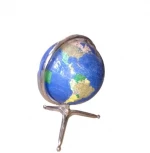 METAL GLOBE DARK BROWN METAL FRAME
