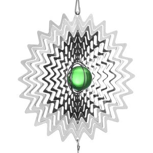 Middle part without Bottom Pendant 2018 China most creative cheap flower solar metal wind spinners for home decor
