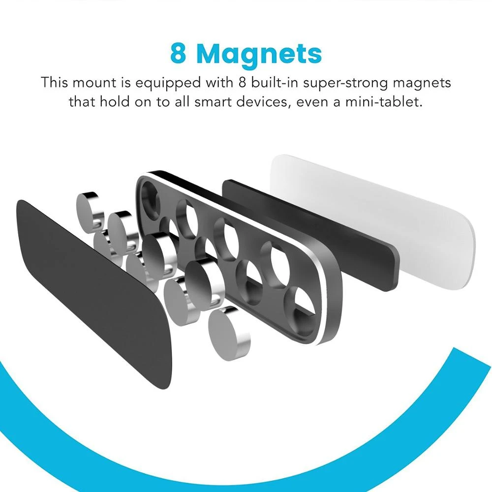 Mini Magnetic Phone Mount, Car Holder for Cell Phone, Metal Case Car Mount for Iphone Tablet