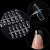 Import Misscheering Full-covered Oval Artificial Fingernails Acrylic Nail Tips Clear Nail Color Chart for Gel Polish Display from China