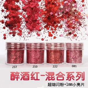 Mixed color chunky glitter,Different size glitter shapes for face,body