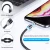 Import Mobile Phone Cable High Quality Led 3 In 1 Magnetic Charger Braided Usb Cable New Arrival 2020 New Cell Phone Cable Lightning from China