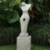 Modern Abstract Female Statue Garden Art and Crafts nude woman stone marble sculpture