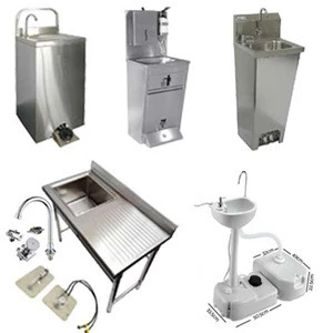 Modern Design Commercial Hand Free Knee Operated Sink Stainless Steel Sink Washing Basin For Restaurant