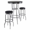 Modern metal round set bar table set metal bar furniture set supplier