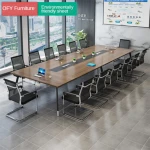 Modern Minimalist Office Furniture Large Conference Long Table Negotiation Table And Chair Combination