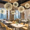 Modern nordic creative spark star dining room fireworks ball staircase coffee shop decoration chandelier lamps for living room