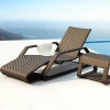 Modern outdoor furniture chaise lounge hotel rattan sun lounger