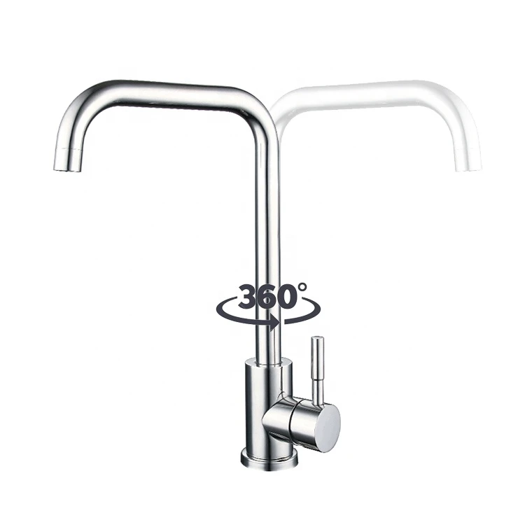 Modern polished skin single hole handle stainless steel 304 kitchen faucet water mixer tap