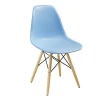 Modern PP Plastic Chair, Restaurant Hotel Chair, Wood Foot Home Office Chair for Waiting