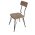 Import Modern restaurant furniture cafe vintage wrought iron frame wooden bar chair from China