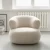 Import Modern Round White Faux Lamb Wool Single Sofa Chair Lounge Chair from China