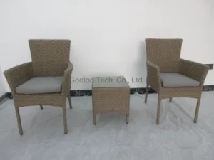 Modern Style Rattan Wikcer Living Room Conversation Chairs and Table