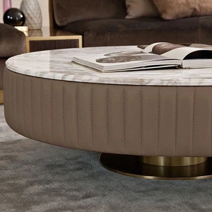 modern top new oval stone round marble hotel glass coffee tea table