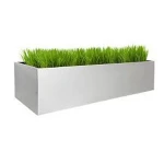 Modern Trough Rectangle  brushed Stainless Steel planters