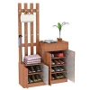 Modern wooden shoe rack cabinet shoe storage cabinet with coat rack