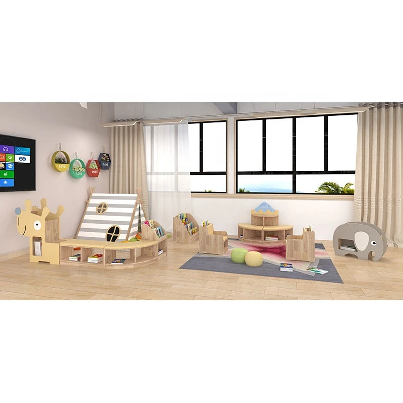 Moetry Specialized Customized Library Furniture Pre School Reading Room Design