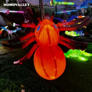 Momovalley good price 6W 12V LED Red 3D scary spider garden light Halloween decoration on ground leaf surfaces or walls