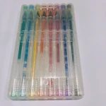 multi color fancy colorful gel ink marker pen with color box packing for school&office supply and promotional gifts