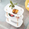 Multi-layer cart storage rack with pulley household living room and bedroom storage snack book storage holders