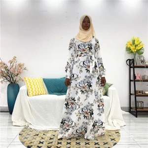 Muslim Fashionable Dresses Muslims Women Fancy Dresses Wholesale New Print Muslim Dress