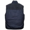 Navy Cotton polyester padded quilted working vest Trucker body warm waistcoat Outdoor Hunting and Fishing Kidney protection vest