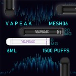 New Arrival 1500 Puffs Disposable Pod with Nicotine 0mg 20mg