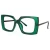 Import New Arrival Classic Ladies Plastic Square Tortoise Dark Green Big Wide Size Optical Frames Eyeglasses Glasses from China