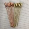 New Arrival Wine Bottle Shaped Copper Plated Stainless Steel Bar Cocktail Cherry/Olive/Martini/Fruit Picks Sticks Stirrers