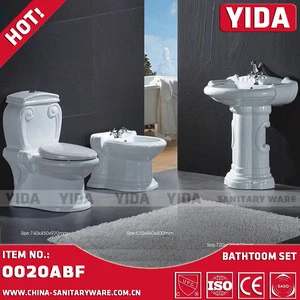 new design bathroom ceramic toilet sets_bathroom sanitary ware_cheap toilet and basin_white relief suite
