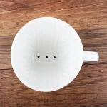 New Design Black And White Ceramic Coffee Dripper Filter And Pot