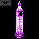 New Design London Crystal Big Ben Crafts For Building Souvenirs