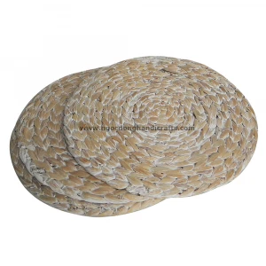 New Design Round Water Hyacinth Placemat Light And Sturdy Wholesale Price