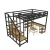 Import New design Steel Metal School Student Dorm Metal Bunk Bed Army Military Dormitory Loft Bed from China